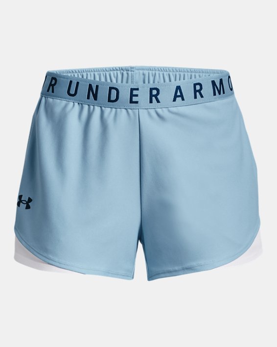 กางเกงขาสั้น UA Play Up Shorts 3.0 สำหรับผู้หญิง in Blue image number 4